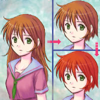 髪の長さ変 更に・・・:Ar