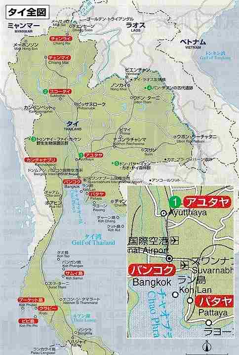 タイの地図